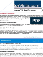 Pythagorean Triples Formula