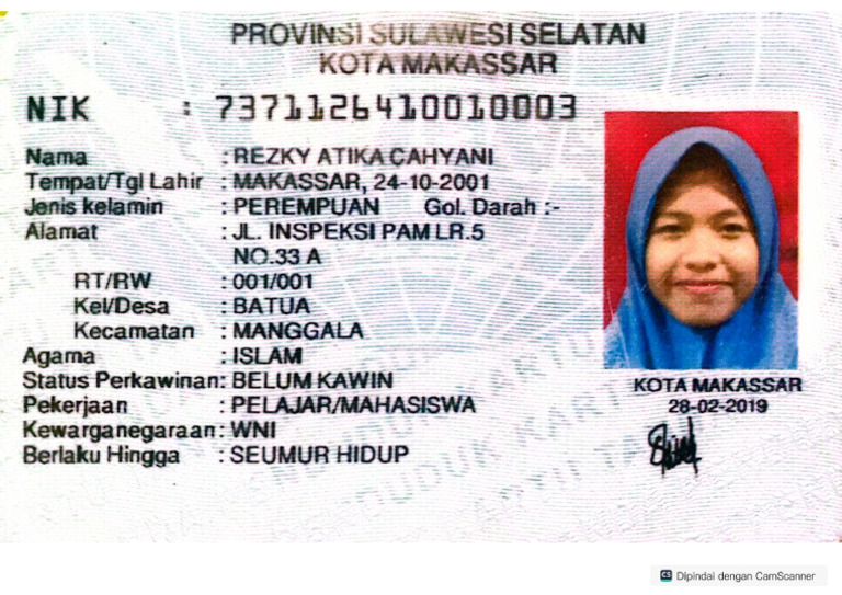 KTP - Rezky Atika Cahyani | PDF