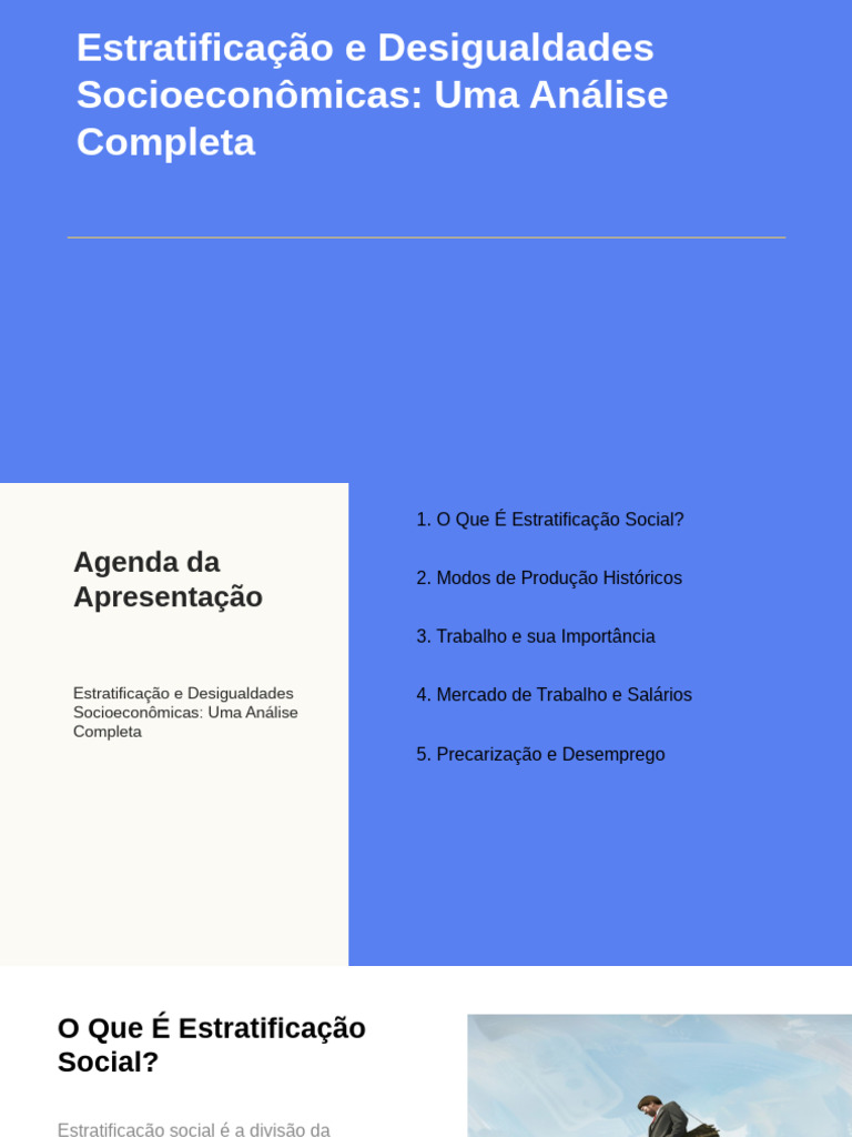 Estratificação e Desigualdade Social | PDF | Desigualdade social ...