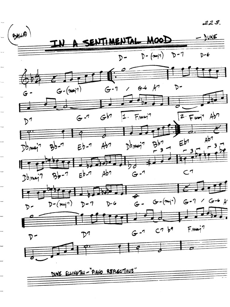 in A Sentimental Mood Real Book | PDF