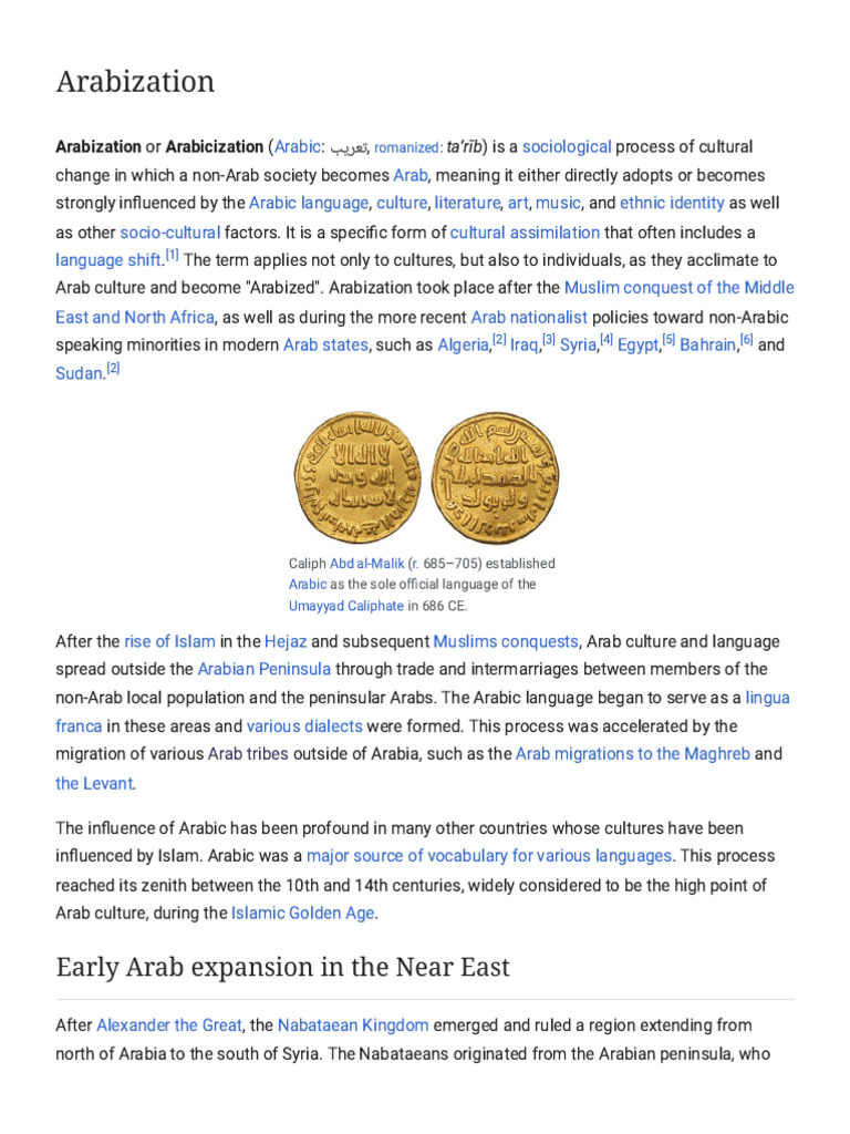 History of Arabization Processes | PDF | Maghreb | Arabs