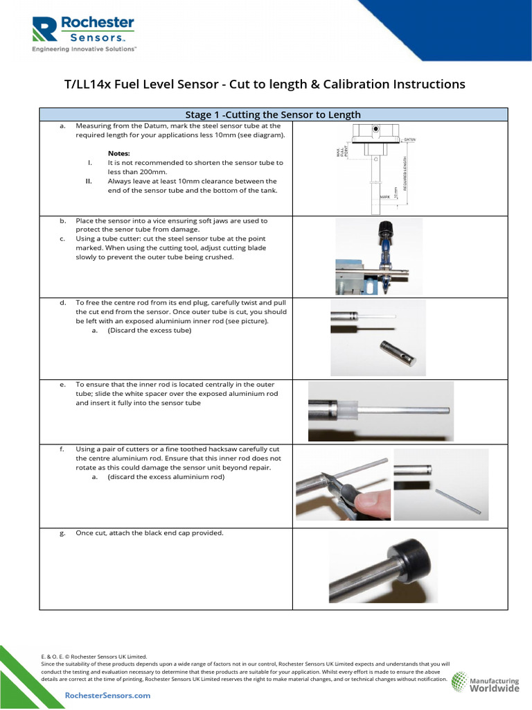 LL14x Sensor Calibration Guide | PDF | Calibration | Sensor