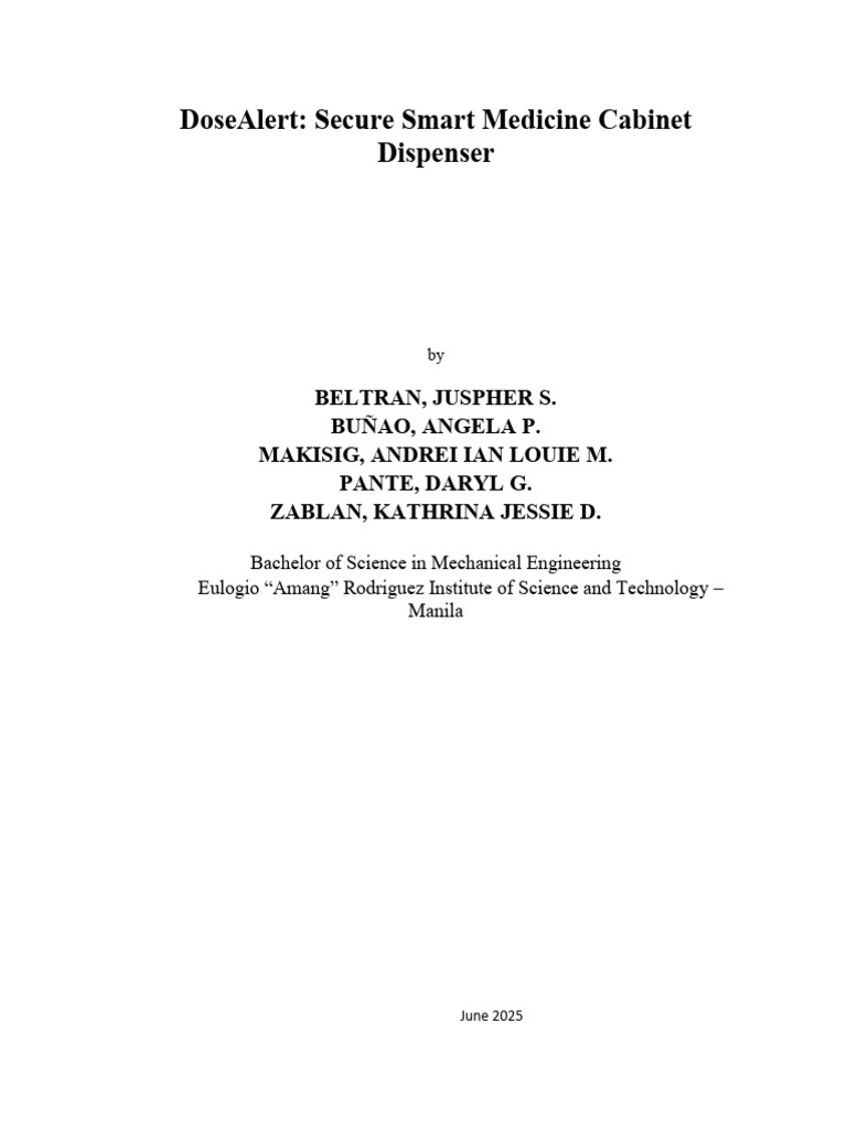 Smart Medicine Cabinet for Elderly Care | PDF | Caregiver | Comorbidity
