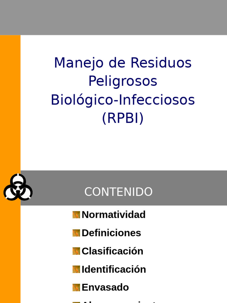 Clasificación de Establecimientos RPBI | PDF | Laboratorios | Residuos