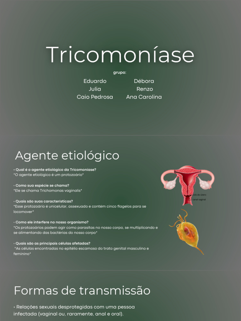 Tricomoníase: Causas, Sintomas e Tratamento | PDF