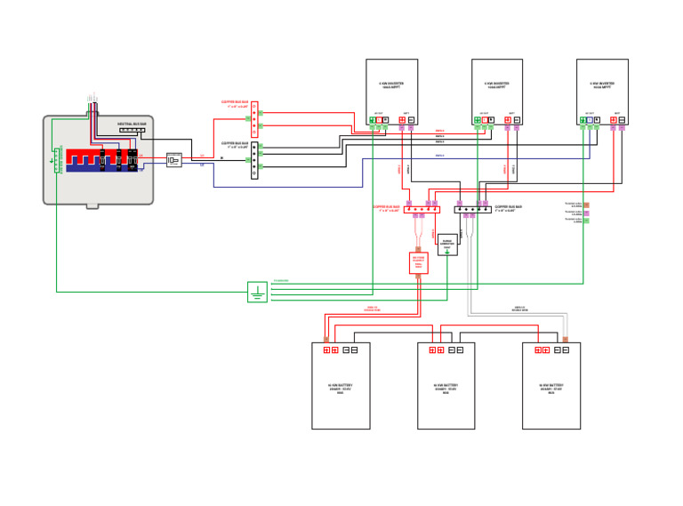 Split Phase Schematic For Off-Grid Solar System | PDF | Mains ...