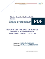 Refonte Des Tableaux de Bord de La Direction Tresorerie Et Reglement - Maroc Telecom