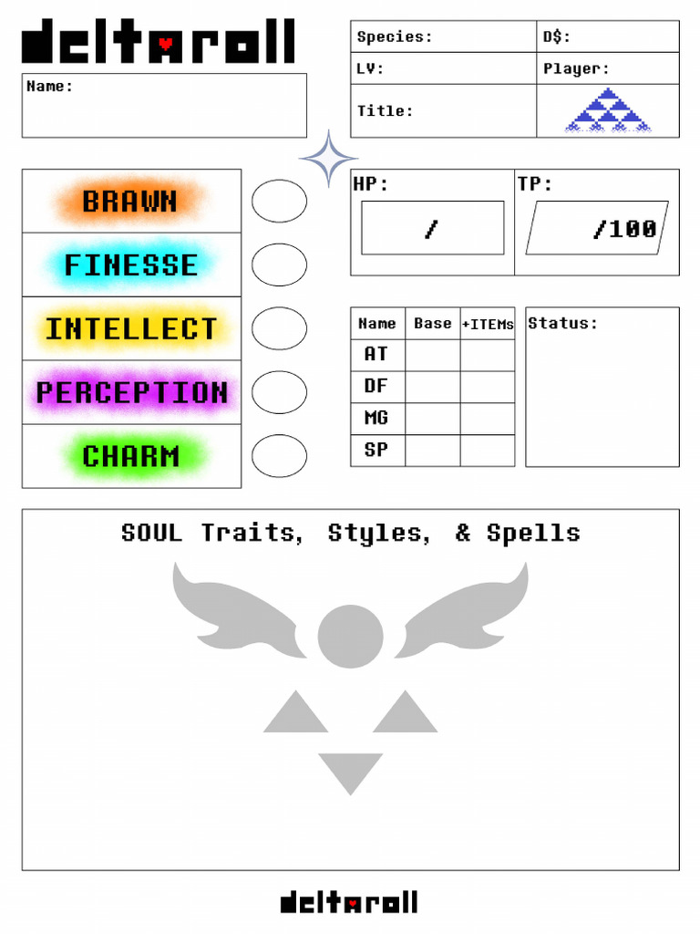 Deltaroll Character Sheet V1 | PDF