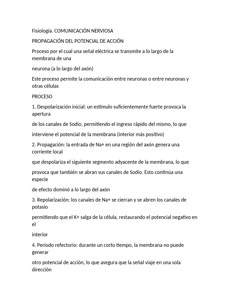 Fisiología Up5 | PDF | Sinapsis | Potencial de acción