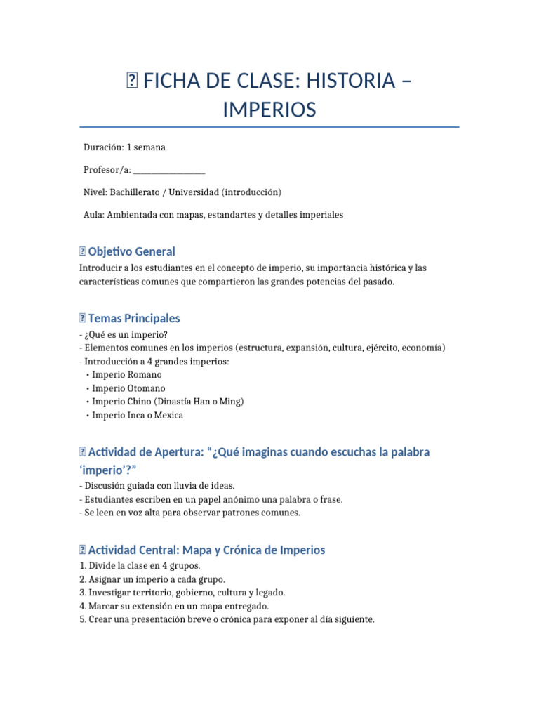 Introducción a la Historia de Imperios | PDF