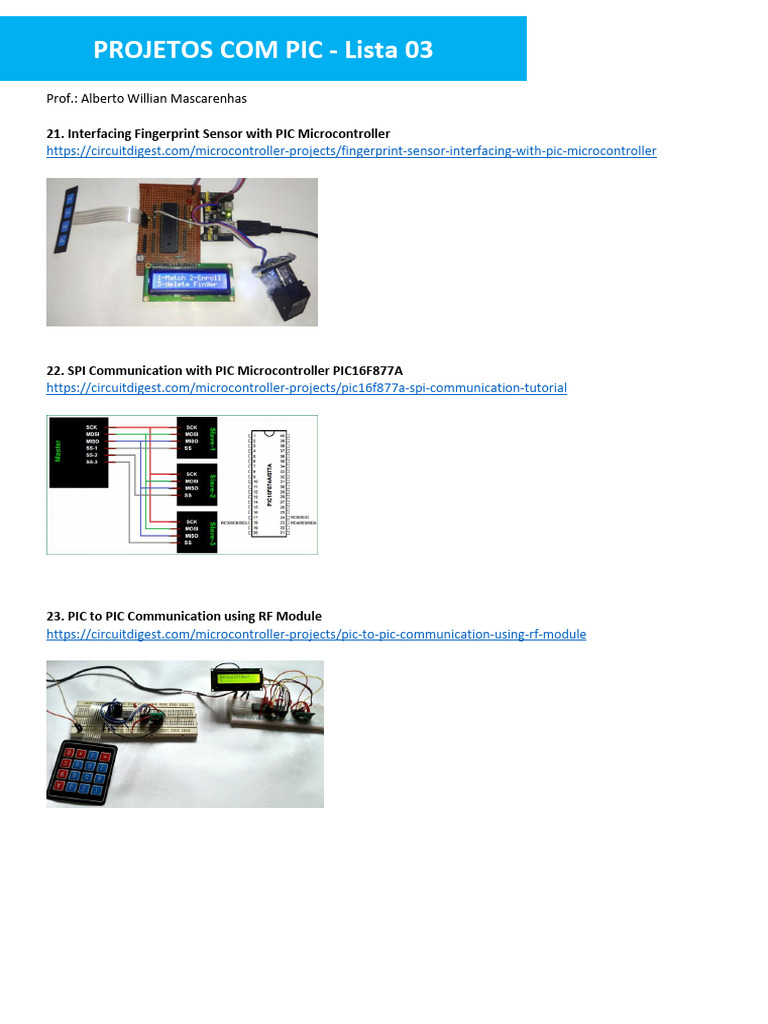 Projetos de Interfacing com PIC Microcontroller | PDF | Impressora ...