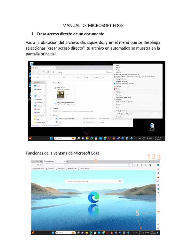 Manual de Microsoft Edge | PDF | Ventana (informática) | Spamming