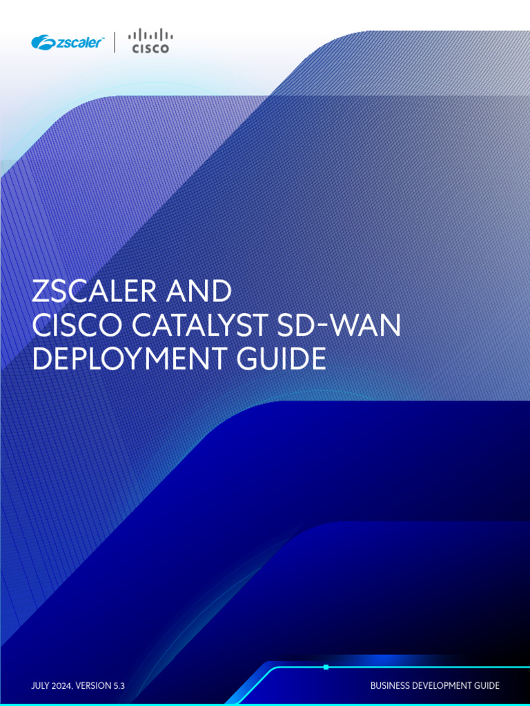 Zscaler Cisco SD WAN Deployment Guide FINAL | PDF | Computer Network |  Router (Computing)