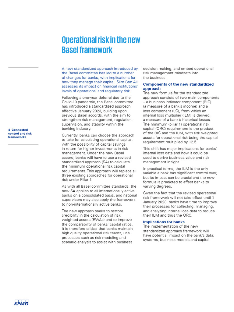 Basel's New Operational Risk Framework | PDF | Operational Risk | Risk