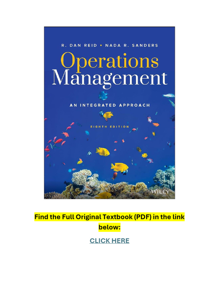 Operations Management: Integrated Approach | PDF | Lean Manufacturing ...