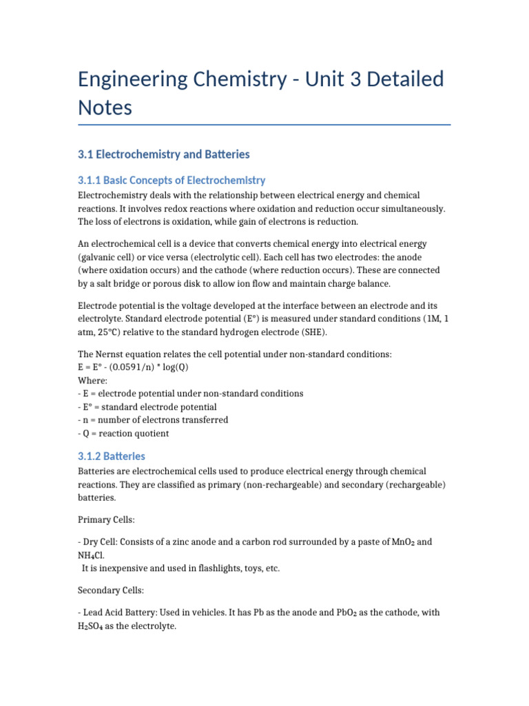 Electrochemistry and Corrosion Insights | PDF | Corrosion ...