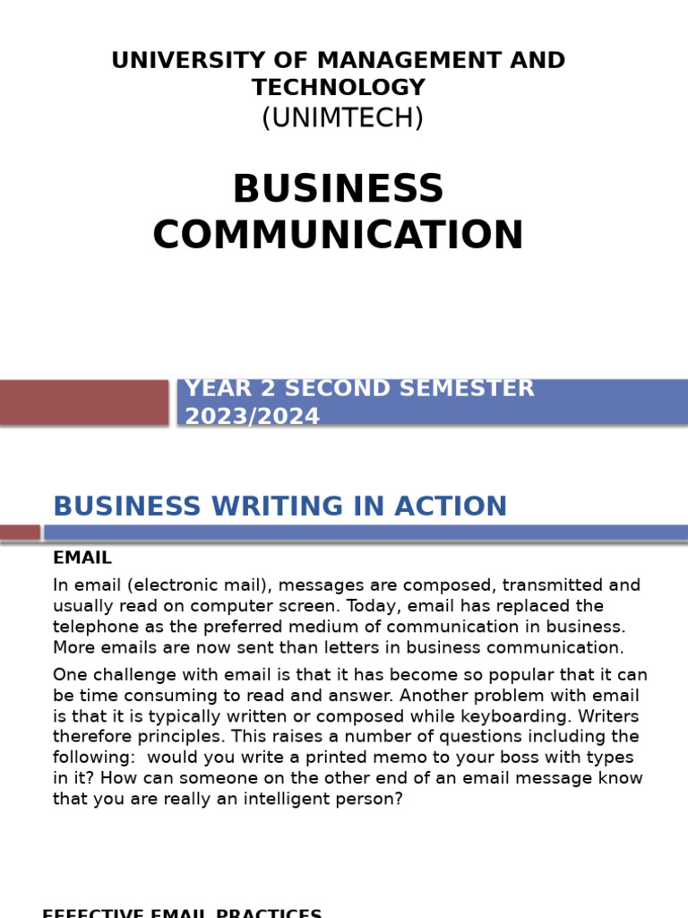 Effective Email and Business Writing Guide | PDF | Communication | Sales