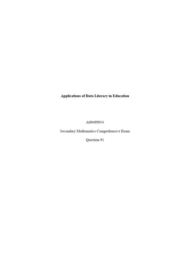 Data Literacy in Education Strategies | PDF | Data | Educational Assessment