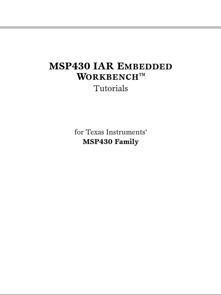 IAR Tutorial | PDF | C (Programming Language) | Menu (Computing)