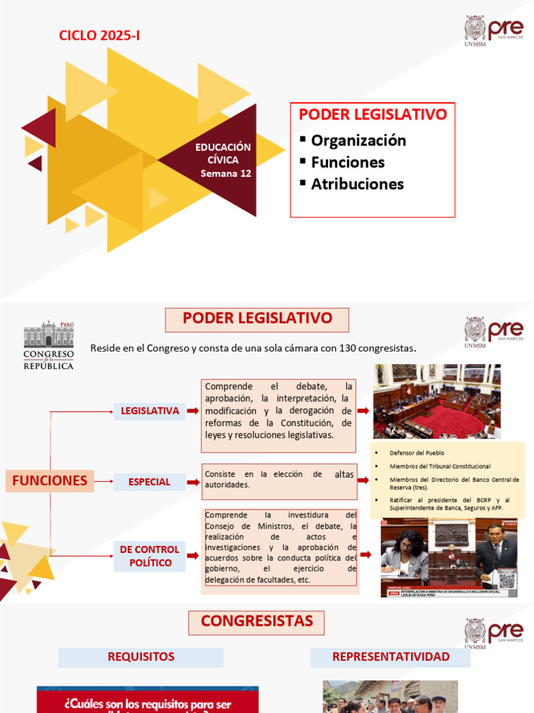 Estructura y Funciones del Poder Legislativo | PDF | Ley politica ...