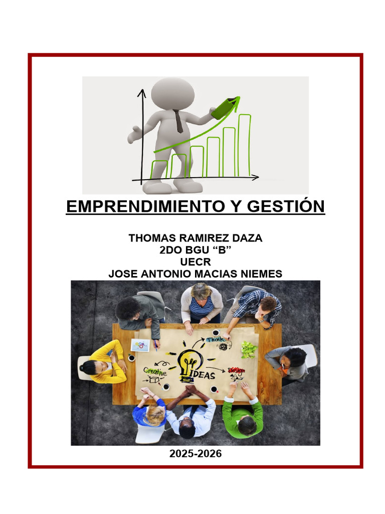 Emprendimiento y Gestión 2 BGU 2025 | PDF