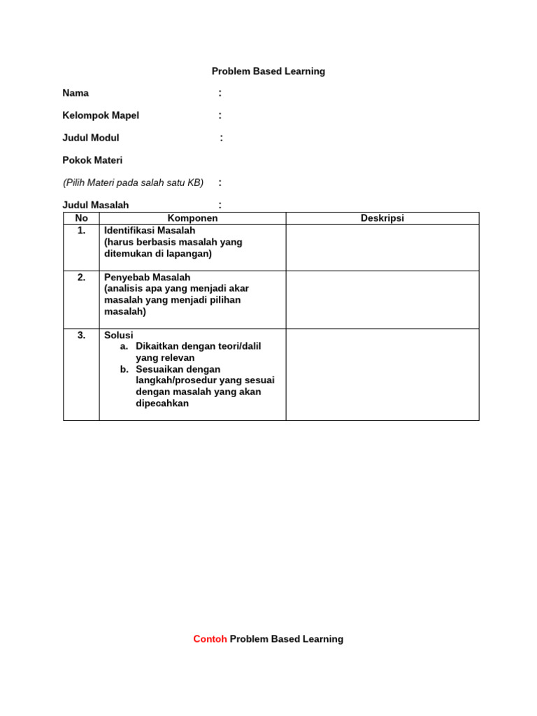 Problem Based Learning dalam Pendidikan | PDF
