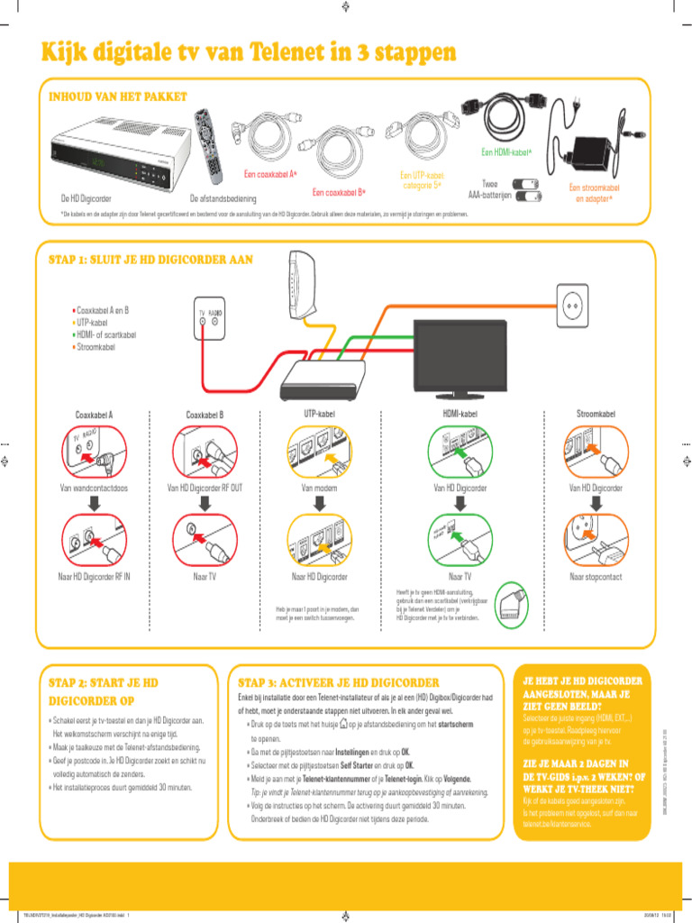 Installatie HD Digicorder Ad2100 Grijs | PDF