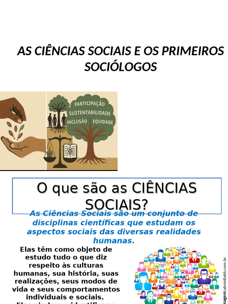 2 - As Ciências Sociais e Os Primeiros Sociólogos | PDF | Sociologia ...