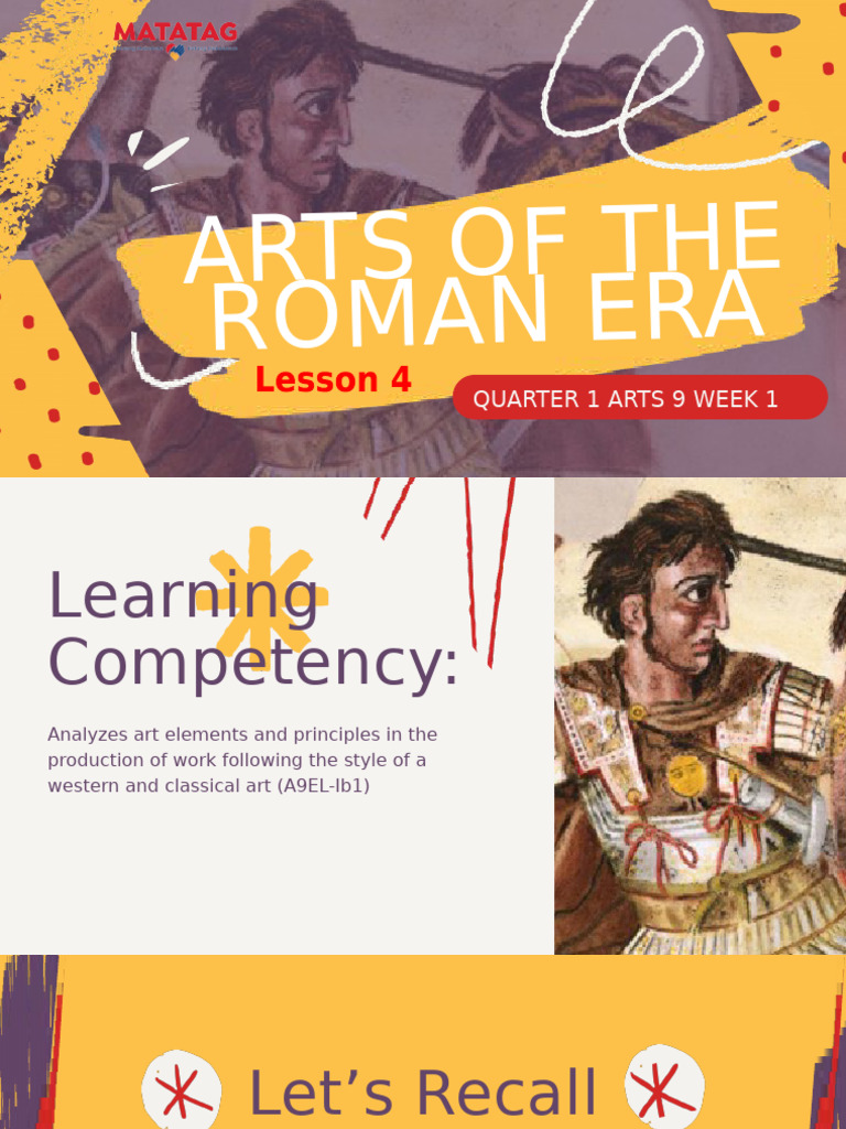 Q1 PPT-ARTS 9-Wk1 (Roman Arts) - Lesson 4 | PDF | Sculpture | Relief