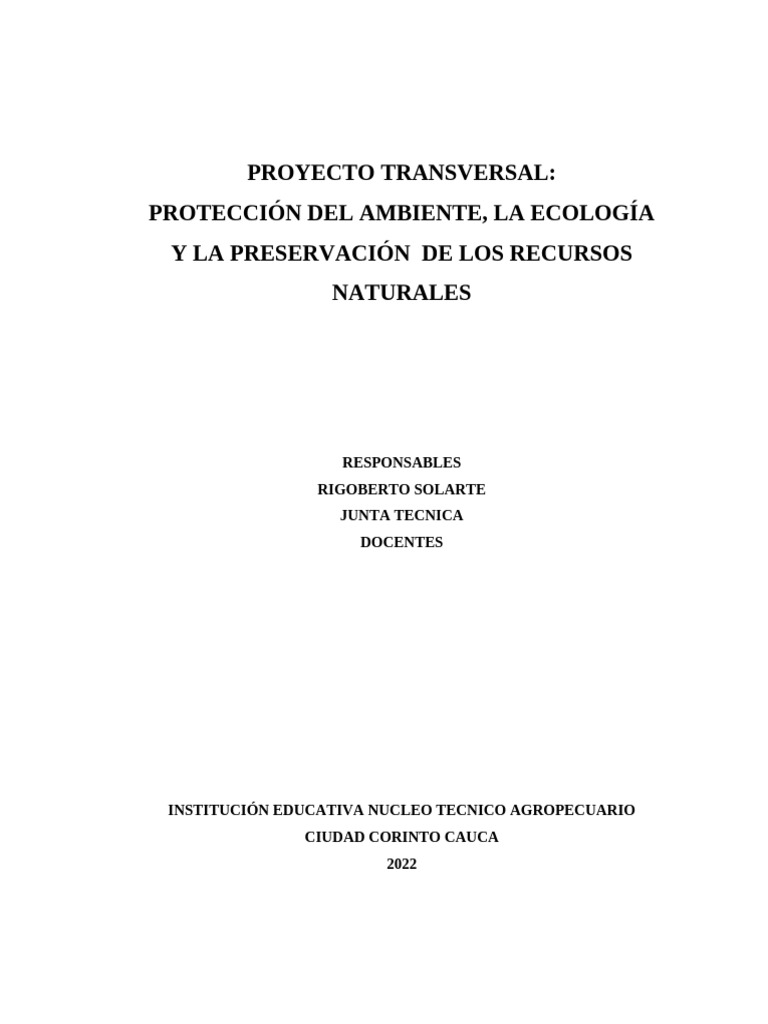 Proyecto de Educación Ambiental 2022 | PDF | Residuos | Reciclaje