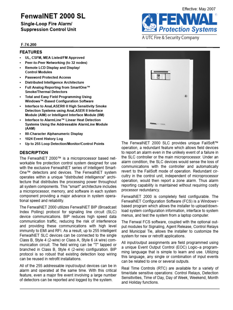 FenwalNET 2000 SL Manual | PDF | Power Supply | Input/Output