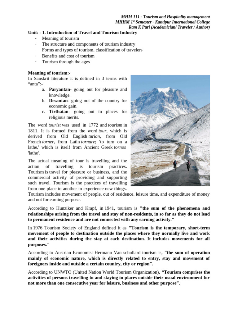 Introduction to the Tourism Industry | PDF | Tourism