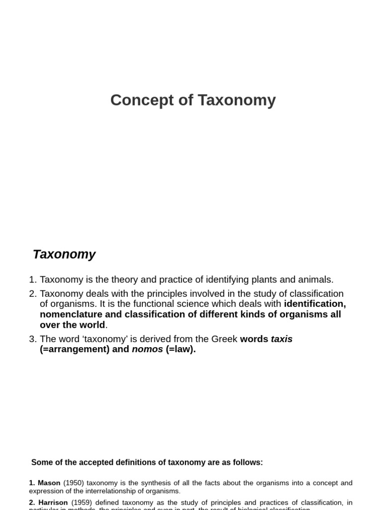 Understanding Taxonomy Concepts | PDF | Taxonomy (Biology) | Species