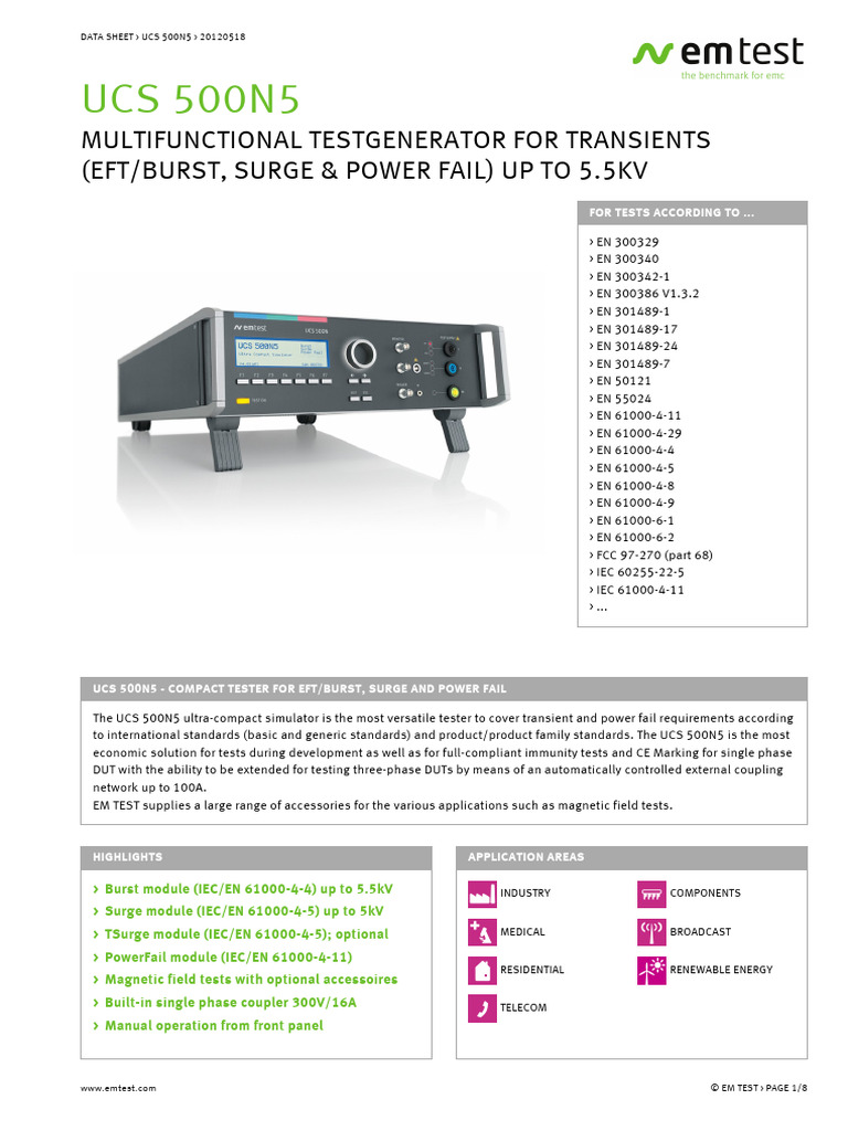 UCS 500N5 Multifunctional Test Generator | PDF | Transformer | Electronics