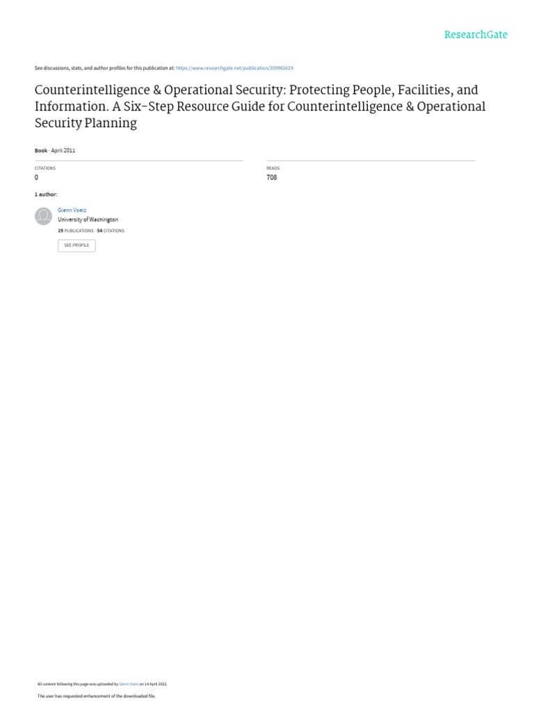Counterintelligence Security Guide | PDF