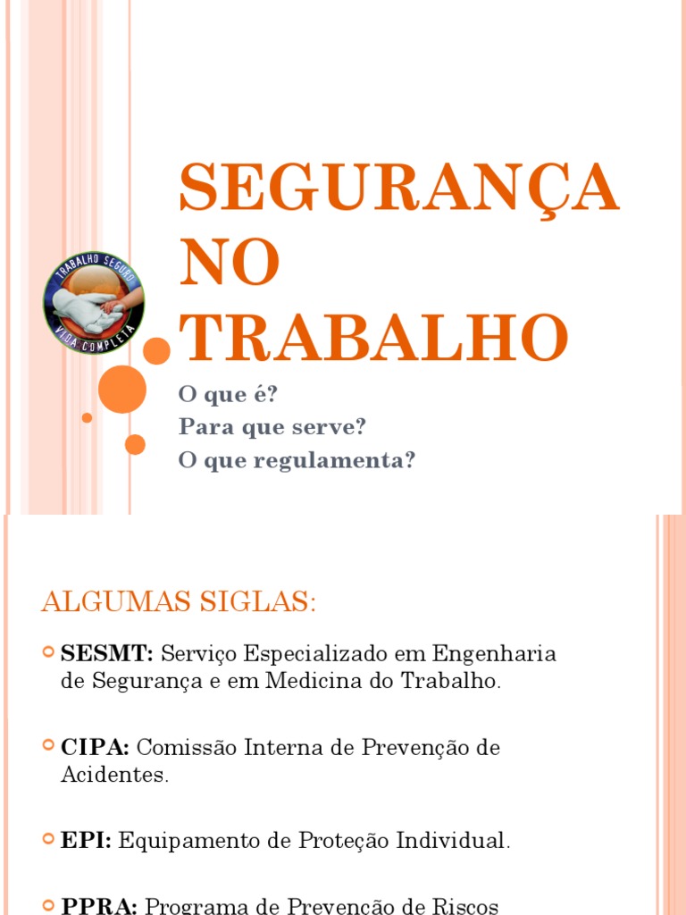 Treinamento de Segurança do Trabalho | PDF | Tráfego | Bem-estar
