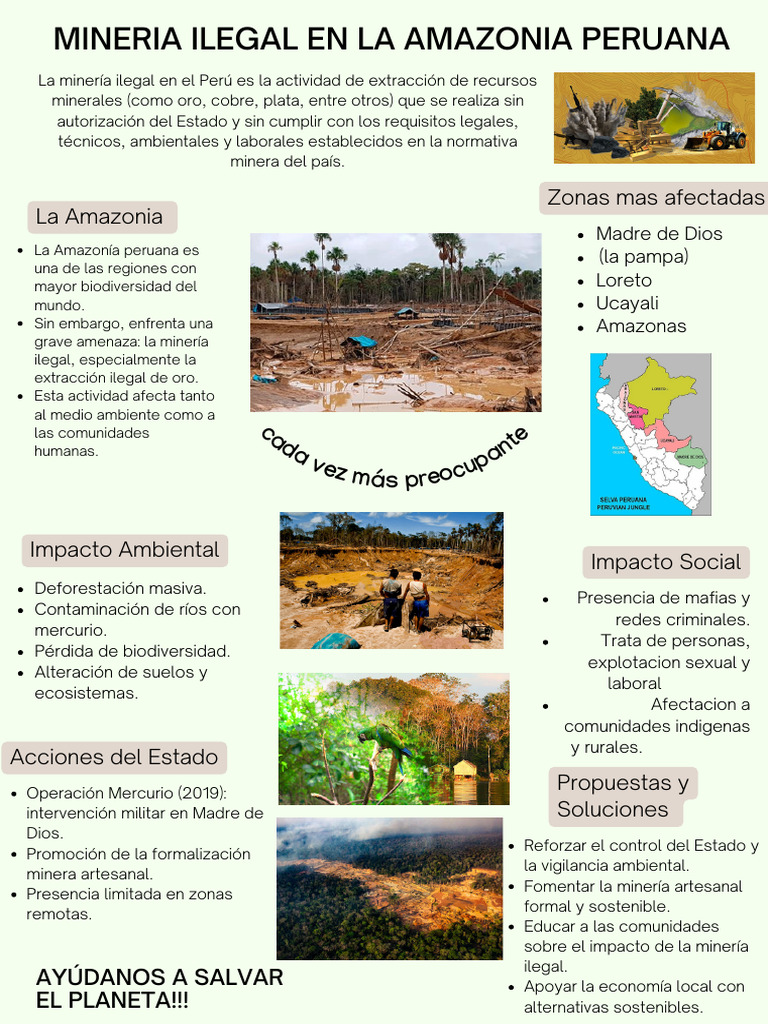 Mineria Ilegal en La Amazonia Peruana | PDF | Minería | Entorno natural