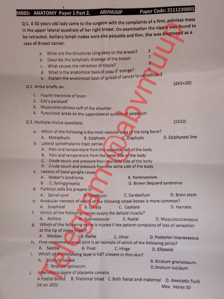 2020 Batch 1st Proff PYQ | PDF