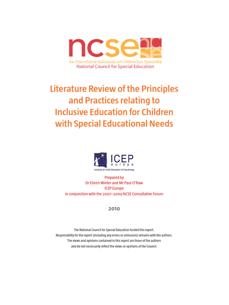 Inclusive Education for Special Needs | PDF | Inclusion (Education ...