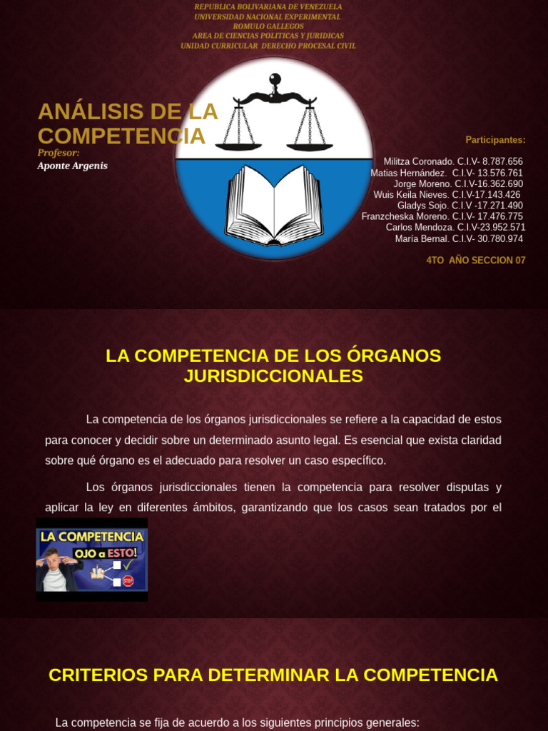 Tema 5 La Competencia | PDF | Jurisdicción | Judicaturas