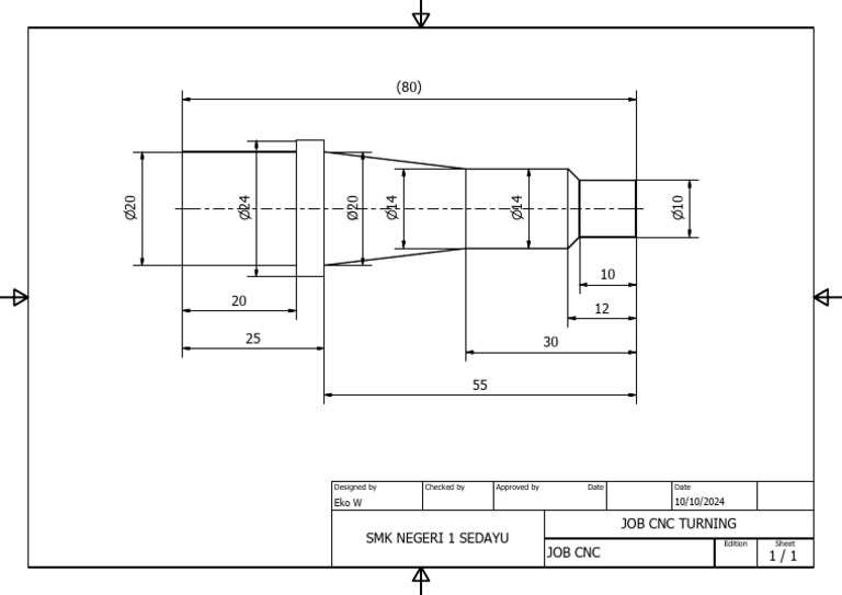 CNC Turning Job Sheet Template | PDF