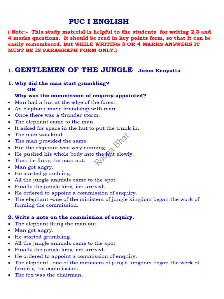 1ST PUC ENGLISH NOTES PDF DOWNLOAD 2021 visual data 6