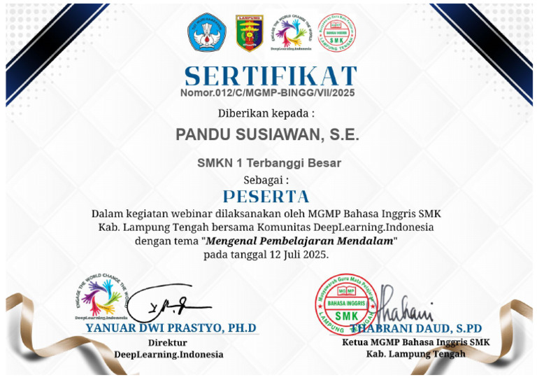 E Certificate | PDF