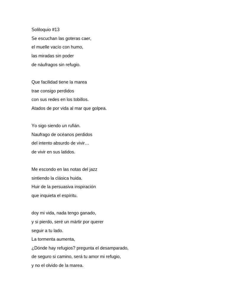 Soliloquio #13 | PDF