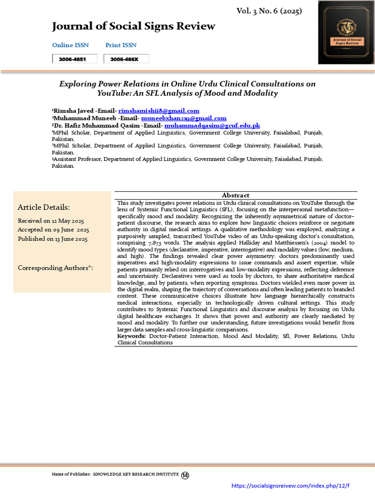An SFL Analysis of Mood and Modality | PDF | Linguistics | Qualitative ...