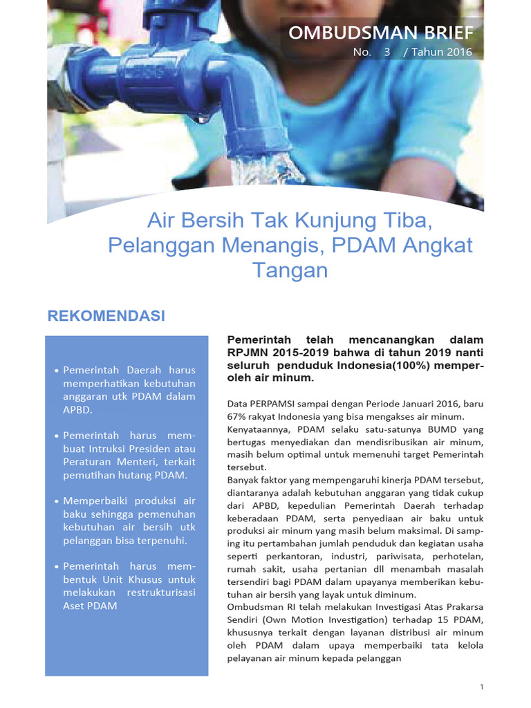 Contoh Tagihan PDAM Tirta Kahuripan | PDF