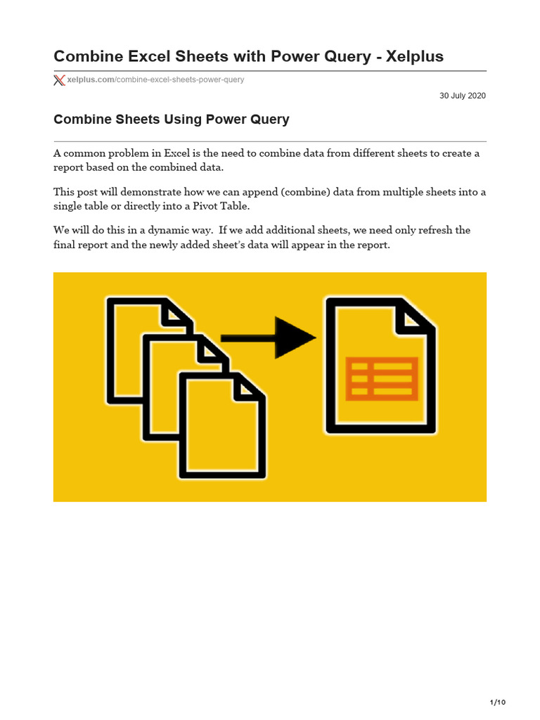 Combine Excel Sheets with Power Query | PDF | Microsoft Excel | Data