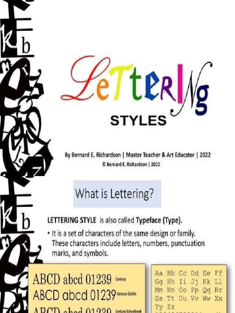 Q1 Lettering Styles | PDF