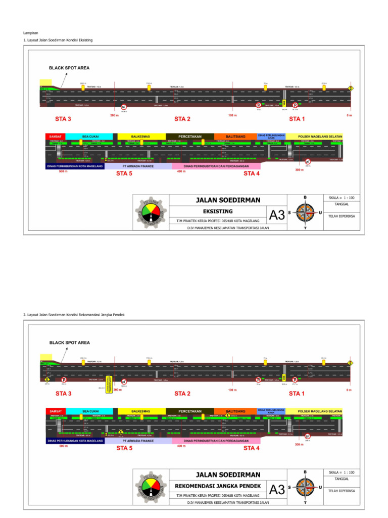 Rekomendasi Layout Jalan Soedirman dan Ahmad Yani | PDF