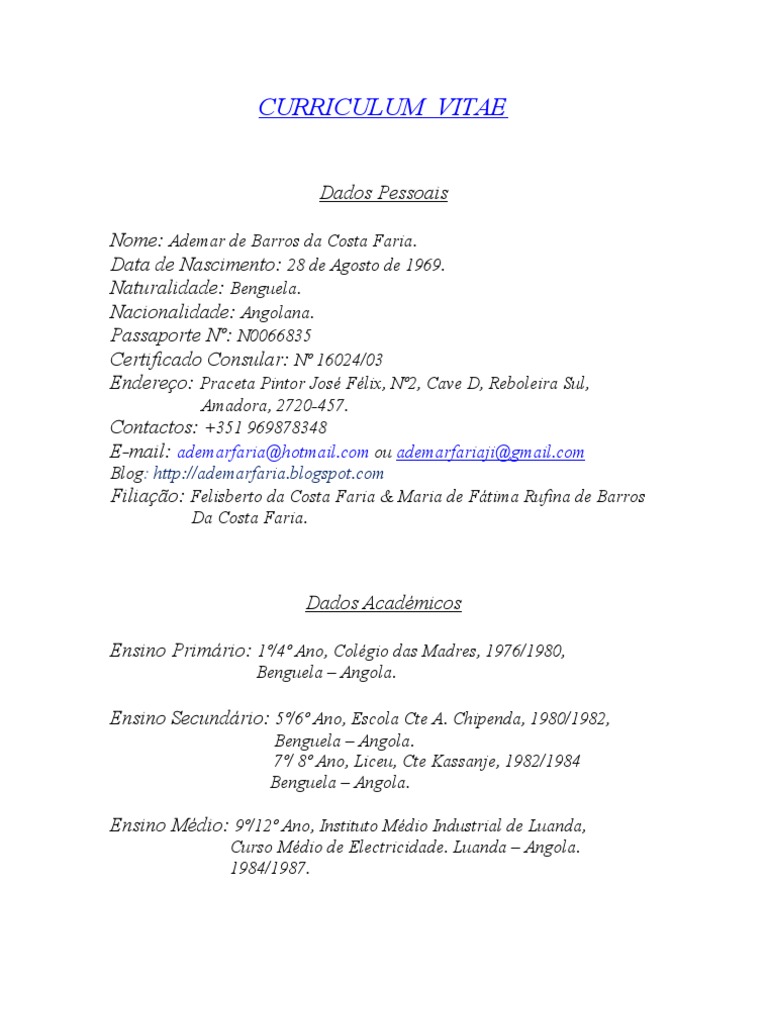 Curriculum vitae 30 image